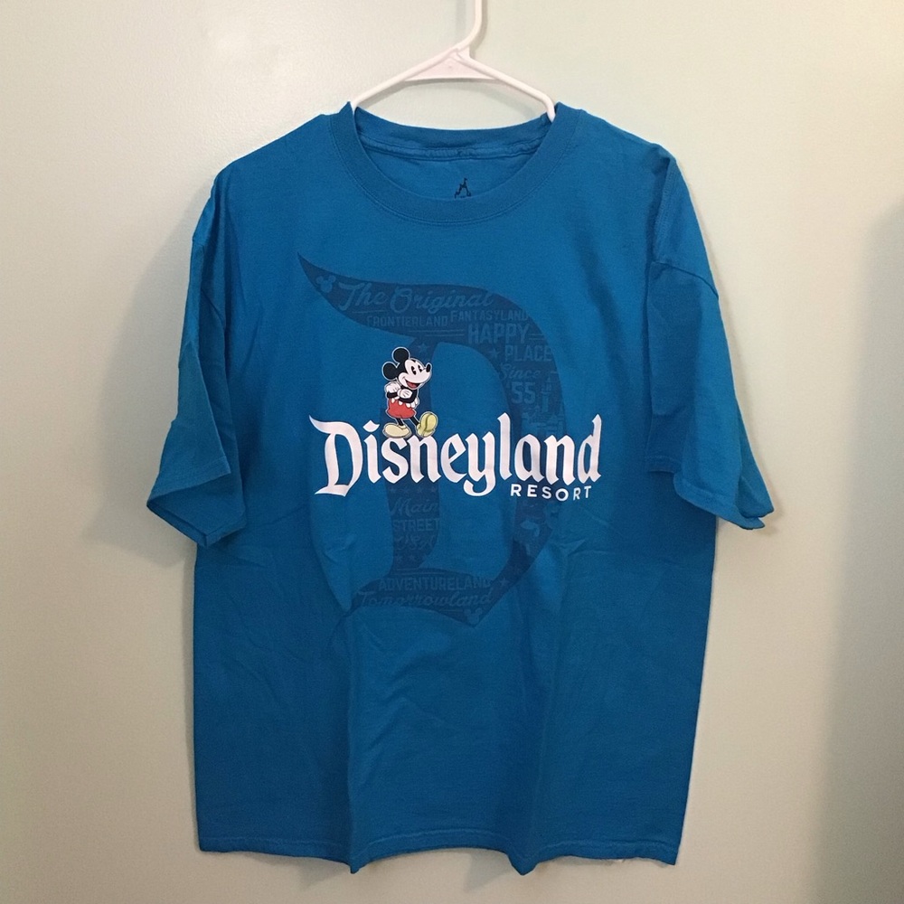 Hanes Turquoise Disneyland / Walt Disney World Logo Tee